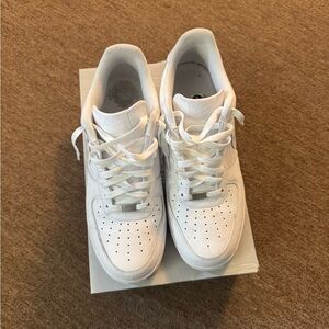 Nike All-White AF1 Athletic Shoes
